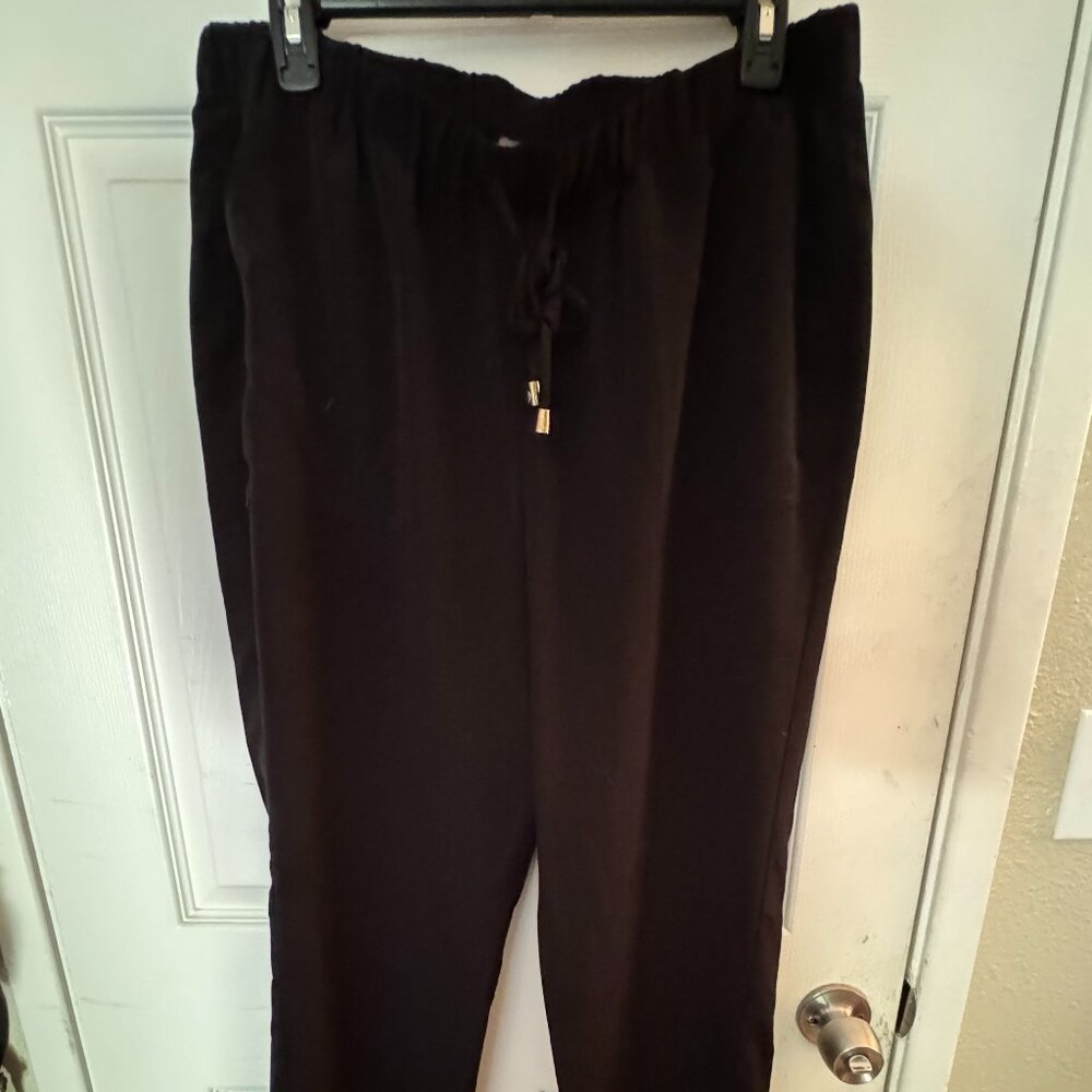 Vince Camuto drawstring Pants with Gold Logo